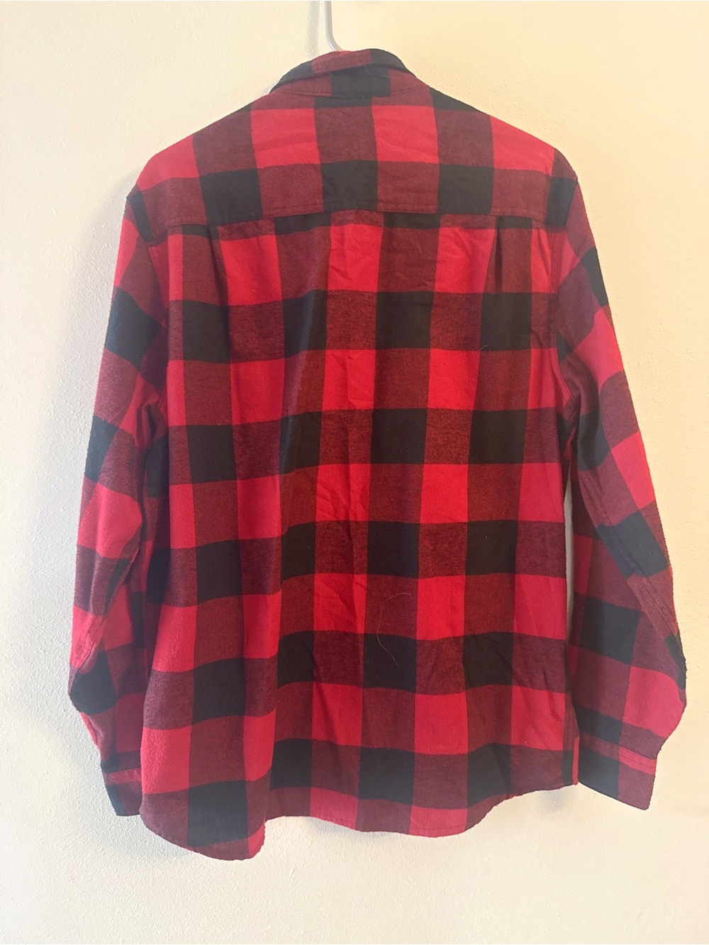 Coleman Red Black Buffalo Plaid Flannel Button Down Shirt Pockets Mens M - Picture 3 of 8